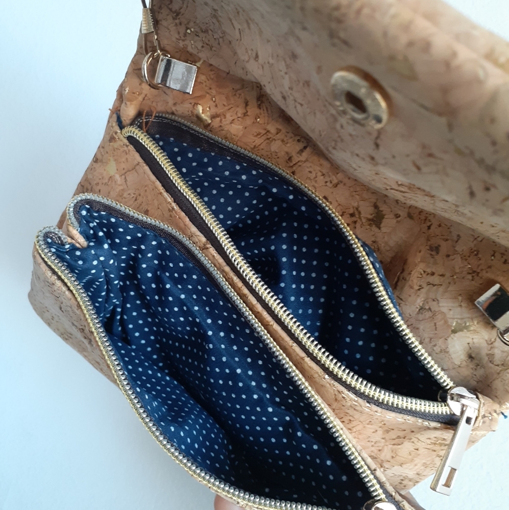 Gold Speckled Cork Mini Handbag - Picture 6 of 13